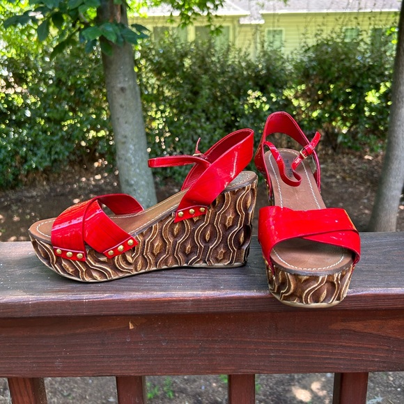 MIU MIU leather wedges 40